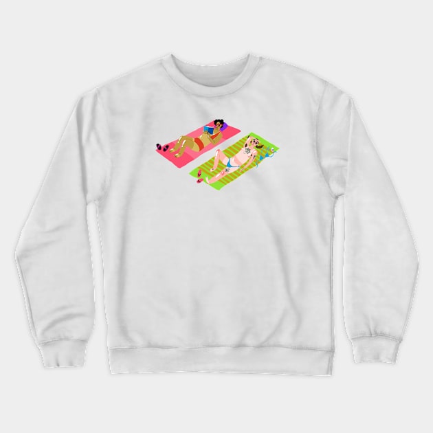 Swimming pool party Crewneck Sweatshirt by ezrawsmith